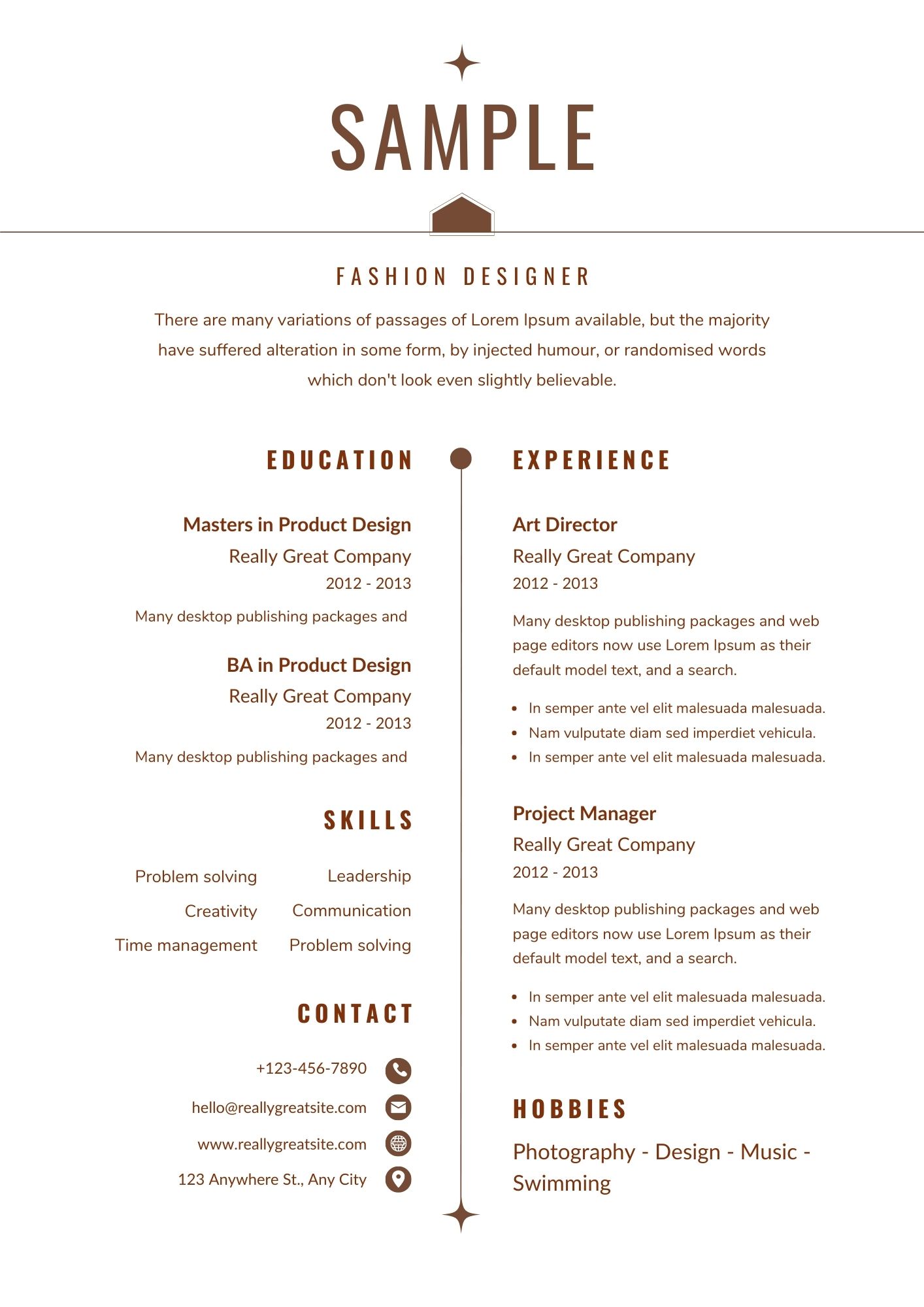 Minimalist Style Resume